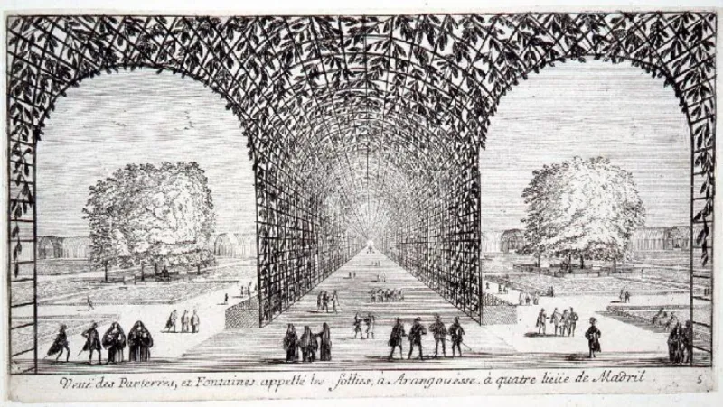 Fuente de Apolo y Calle de la Galería