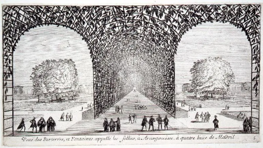 Fuente de Apolo y Calle de la Galería