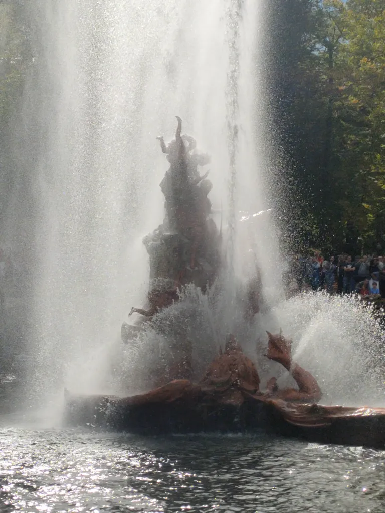 Fuente de Andrómeda tras la restauración del juego de agua. 2024. Patrimonio Nacional.