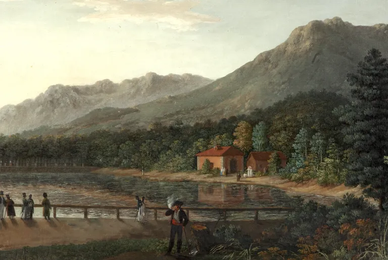 Fernando Brambilla, Vista de El Mar, h. 1821. Patrimonio Nacional.