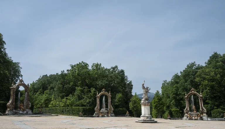 Vista de las fuentes de las Ocho Calles. 2026. Patrimonio Nacional.