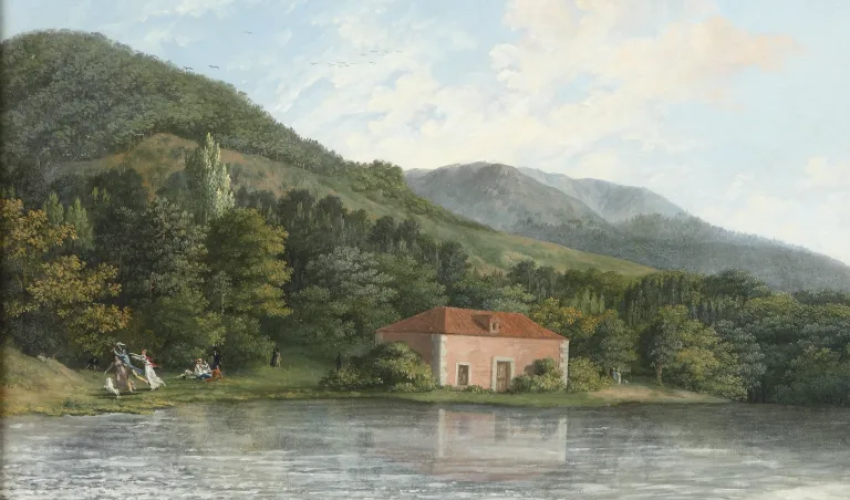 Fernando Brambilla, Vista de el mismo estanque (El Mar) tomada al norte mirando al mediodia, h. 1821. Patrimonio Nacional.